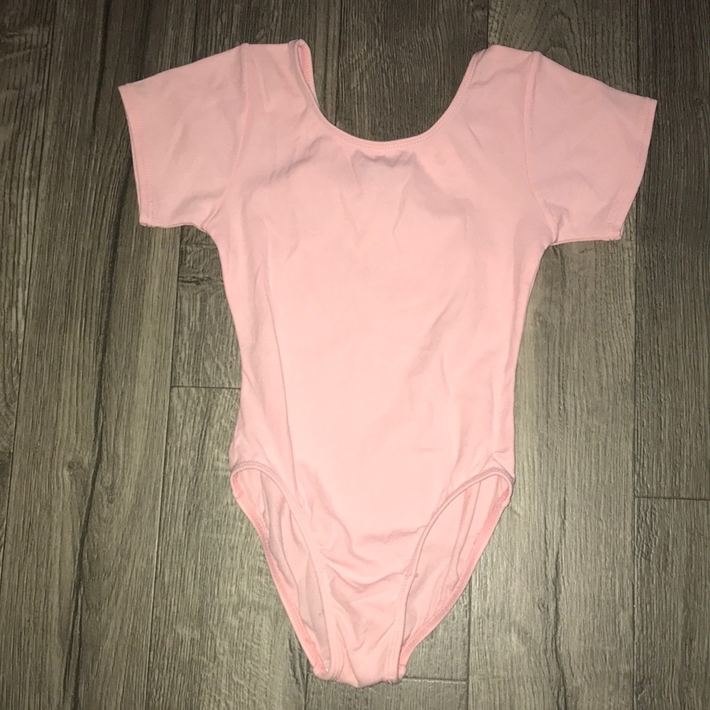 JACQUES Moret,girls pink leotard.size small.